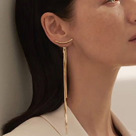 Long Luxurious Tassel Drop Earrings