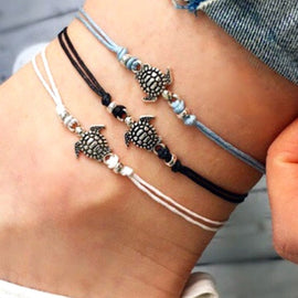 Take this Cute Turtle Anklet Back to the Ocean Waves