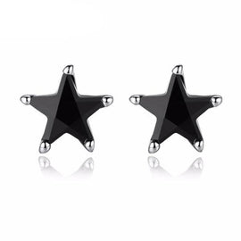 Explore the Night Wearing these Black Star Earrings