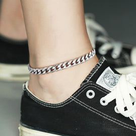 Street Style Cuban Link Chain Anklet