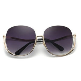 Bold Oversized Half-Frame Sunglasses