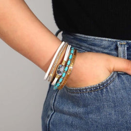Abalone Shell Multi-Strap Bracelet