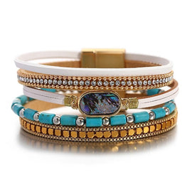 Abalone Shell Multi-Strap Bracelet